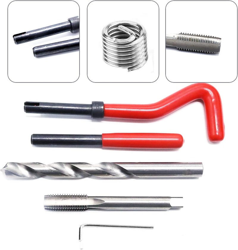XTAUTO XT AUTO 30pcs Stainless Steel M12 x 1.75mm Thread Repair Insert Kit Compatible Hand Tool Set for Auto Repairing - Image 4